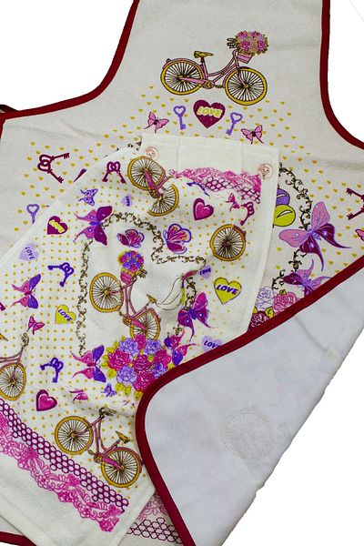 LADYNİL Kitchen Apron And Kitchen Towel Set Waterproof