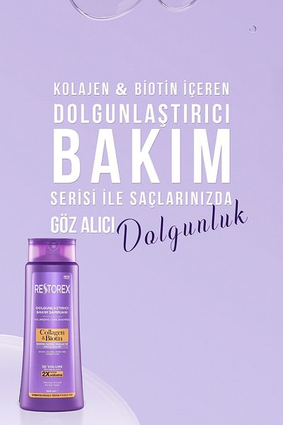 Restorex Šampon pro objem a objem 500 ml kolagenu a biotinu