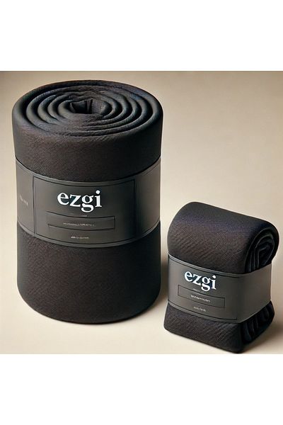 Ezgi Black Ranforce 180x200+30'ar CM - Cearșaf de pat King Size cu husă de pernă și elastic pentru colțuri