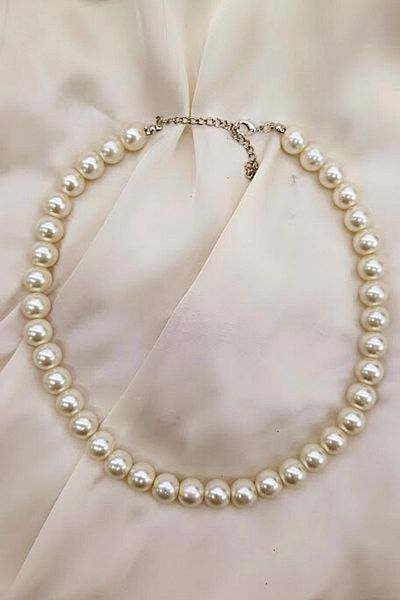 PETEK AKSESUAR Pearl Single Row Classic Necklace