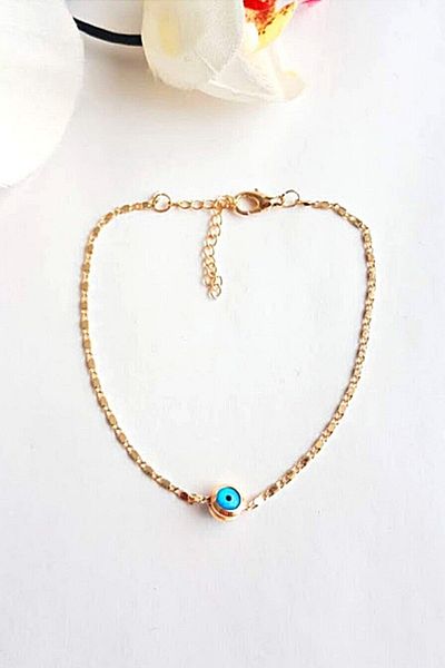 PETEK AKSESUAR Evil Eye Chain Anklet