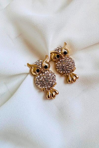 PETEK AKSESUAR OWL STONE EARRING