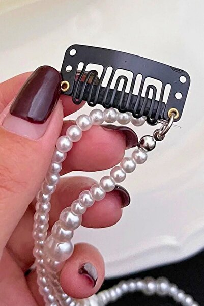 PETEK AKSESUAR ELEGANT PEARL-BRAID BIRDY HAIR ACCESSORY