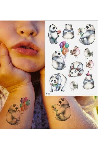 PETEK AKSESUAR Panda Geçici Dövme Tattoo