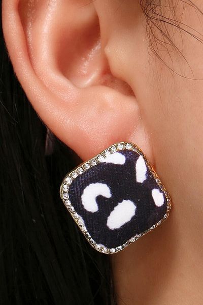 PETEK AKSESUAR Patterned Kumash Design Earrings