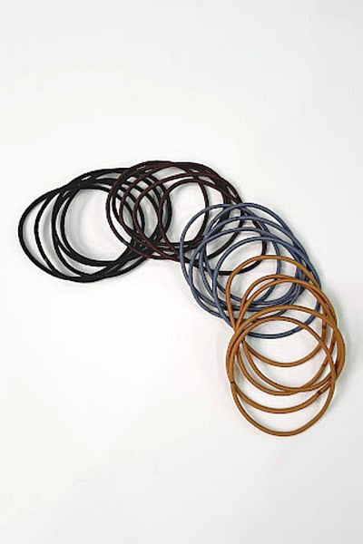 PETEK AKSESUAR 20 Pieces of Thin Rubber Buckle Brown