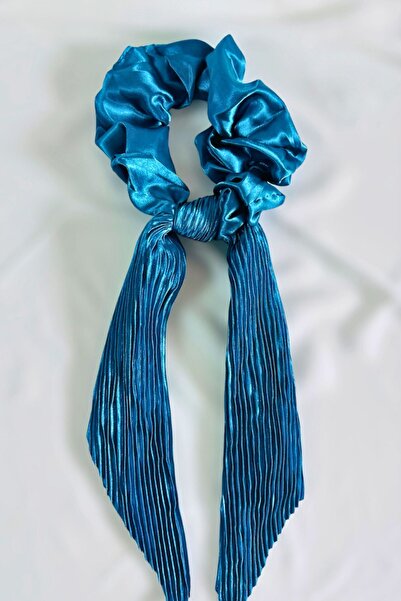 PETEK AKSESUAR Eșarfă plisată Covrigi Cataramă Petrol