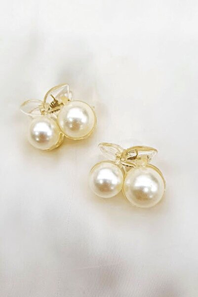 PETEK AKSESUAR 2 Pieces Cherry Small Size Pearl Latch Clasp 3 Cm.