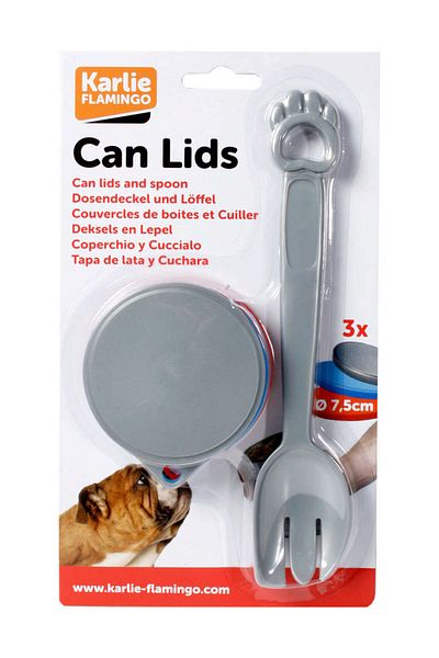 Karlie Karlie Canned - 7 cm 3-Piece Food Lid and Spoon Set 21051