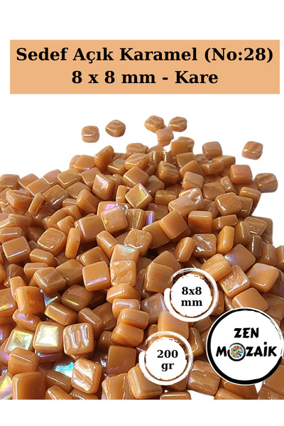 Zen Mozaik Sanatsal Mozaik Çalışmalarınız için 8x8 mm - Kare Cam Mozaik Taşı ...