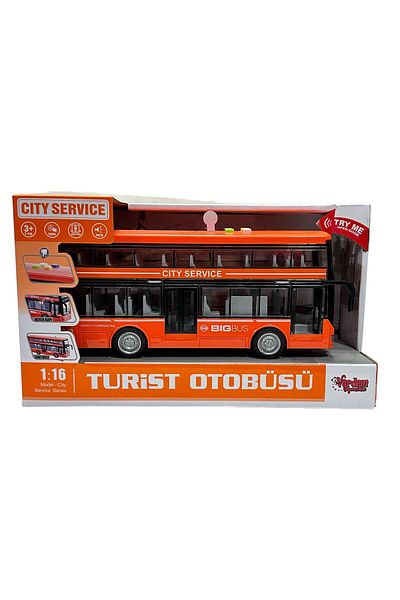 tmtoysandmore Sightseeing Bus 2 Storey Tourist Bus 4 Different Sounds Lights Doors Open Blue Bus