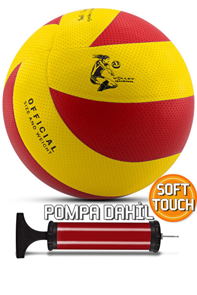 Telvesse Voleybol Topu Pompalı SET 280G Renkli 8 panel Soft Touch İç-Dış Meka...