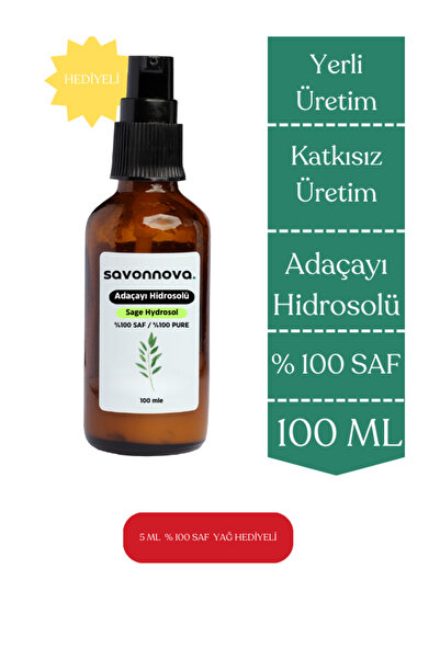 Savonnova % 100 SAF Adaçayı Suyu/Hidrosolü, Yağı Alınmamış Doğal Hidrosol