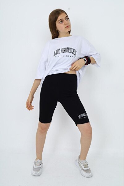 Asortik Kids Σετ φόρμας 100% βαμβακερό με μονόχρωμο κοντό κολάν για κορίτσι