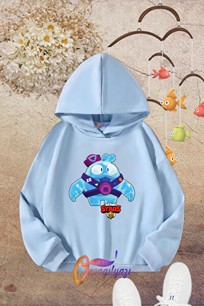 oneagılyazı Детски суитшърт с щампа и качулка