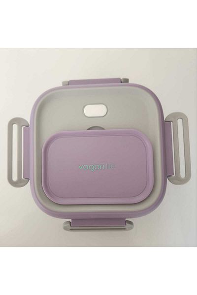 Vagonlife Purple Bl2107 Single Layer Steel Lunch Box