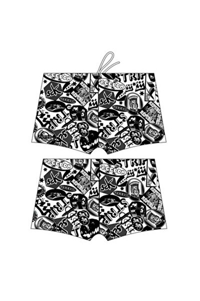 TURBO BOXER FULL MEN STICKERS white/black SWIMMING-COMPE