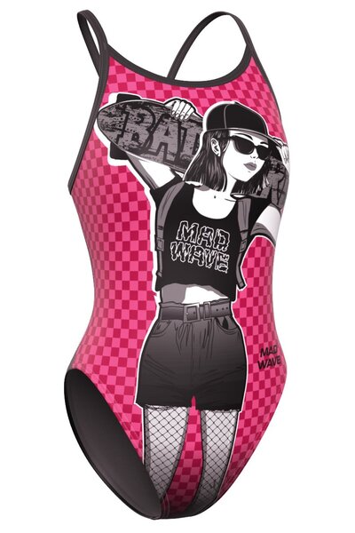 Mad Wave Kadın Mayosu Flare K6, Pembe - Renkli - S/36 BEDEN