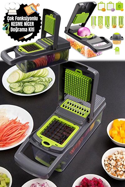 Munico Çok Fonksiyonlu Sebze Kesici16 Parça Kolay Temizleme Özelliği Sebze Do...