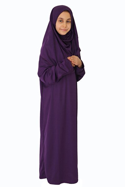 ZEHRANAZ NAMAZ ELBİSESİ Μωβ Παιδικό Προσευχή Φόρεμα 9/12 ετών - Χωρίς φερμουάρ