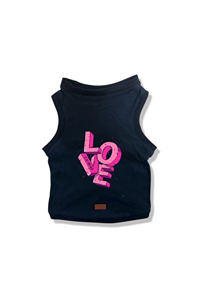 Buddy Store Kedi & Köpek Kıyafeti Elbiseleri Kıyafetleri Atlet - Love Baskılı...
