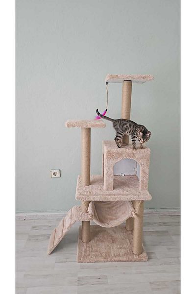 pethomealpi Luxury Cat Scratching House and Play Platform - with Hammock and Nest