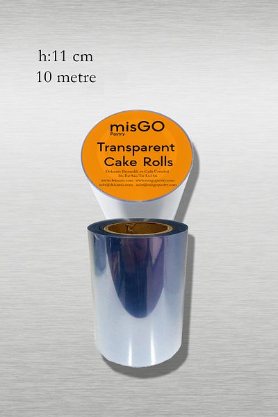 Dekamis Pastry Side Decor / Ultra Thick Unprinted Transfer Gelatin / Transparent Cream Holder (Size Options)