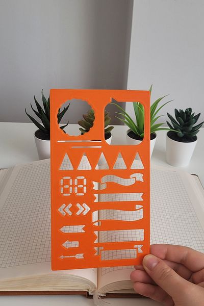 Karmelom Studio Bullet Journal Digital Number Detailed Template Ruler