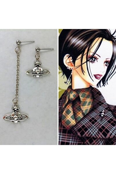 bohemian takı tasarim Anime Nana Küpe Gümüş Kaplama