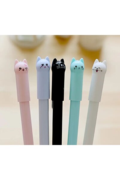 senacacollection 1 ADET JEL KALEM TÜKENMEZ JEL KALEM KEDİLİ JEL KALEM İNCE UÇ