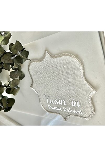ALYANSHOME İsimli Kişiye Özel Gümüş Yaldız Baskılı Söz ve Nişan Tepsileri İçi...