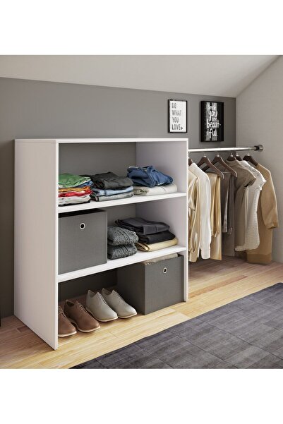 Tdesigno Alaz Giyinme Dolabı - Çok Amaçlı Dolap - Gardırop 180 Cm Açık Giyinm...