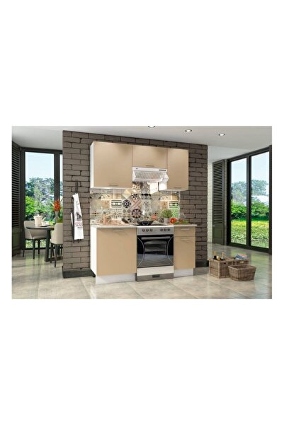 Tdesigno Tdesıgno Hulya Mutfak 160 Cm Tezgah Dahil Değil - Cappucıno Parlak K...
