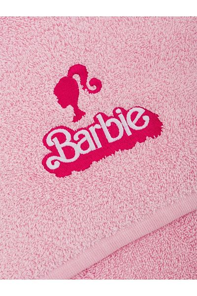 LC Waikiki Lcw Home Baby Pink Barbie Embroidered Sports Towel 30X110 cm