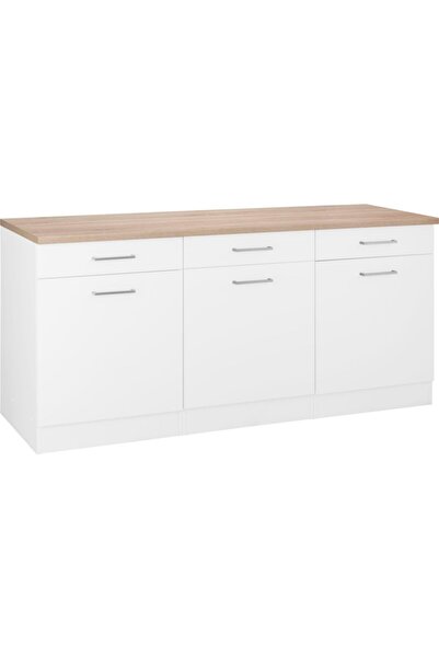 Tdesigno Ares Mutfak Çekmeceli Alt Modül 180 Cm Beyaz Tezgah Dahil