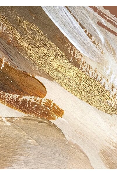 Harikabirev HARİKABİREV|KREM-GOLD-BEJ SOYUT ABSTRACT KOMBİN |ÇERÇEVELİ CAM TABLO  2Lİ DİKEY