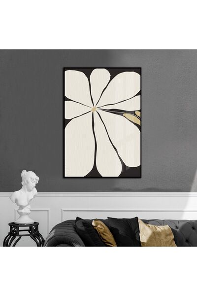 Harikabirev HARİKABİREV | MODEL DE FLORI NEGRU-CREMĂ FĂRĂ RELIEF 1 | TABLĂ DE...