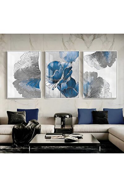 Harika bir ev HARİKABİREV|LACİVERT-GÜMÜŞ 2 ŞIK SONSUZLUK ÇİÇEK|ÇERÇEVELİ TEMP...