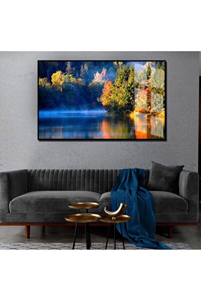Harika bir ev HARİKABİREV|SONBAHAR MANZARALI MAVİ GÖL MANZARASI 1|ÇERÇEVELİ T...