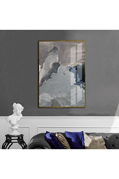 Harikabirev HARİKABİREV | MODELL ABSTRACT MOR-BEYAZ-KREM 02 | TABLĂ DE STICLA...