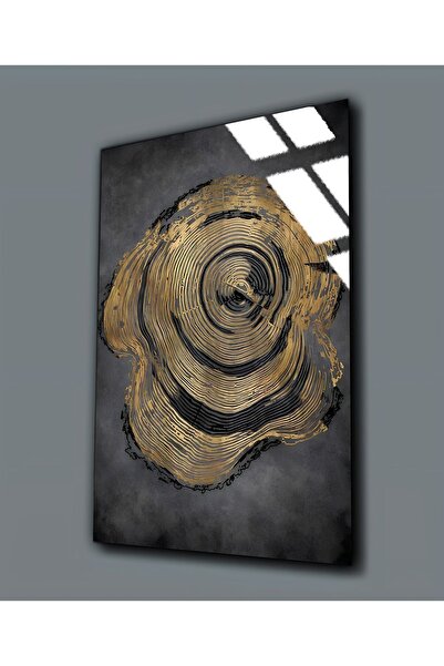 Harikabirev HARİKABİREV | Pictură abstractă cu model de copac pe sticlă irezi...