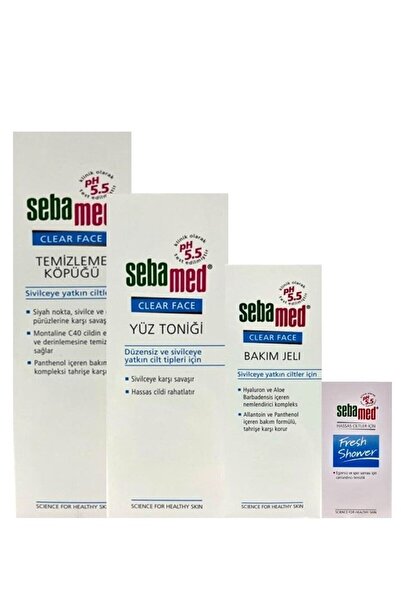 Sebamed Clear Face Yüz Temiz. Köpük 150 ml, Bakım Jeli 50 ml, Yüz Toniği 150 ...