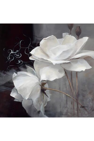 Harikabirev HARİKABİREV|SEVİLEN ÇİÇEK VE YAPRAK KOMBİNİ SAĞ |ÇERÇEVELİ CAM TABLO 2Lİ DİKEY