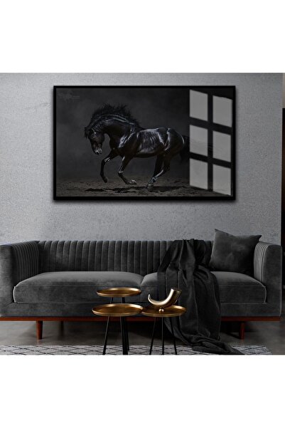 Harikabirev HARİKABİREV | TABLOUL CALEULUI NEGRU | TABLO DE STICLA CU CADRU O...