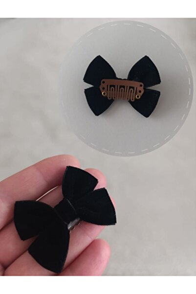 MutluBiDünya Lily Kadife Fiyonk Yenidoğan Tokası Saçsız Bebek Tokası