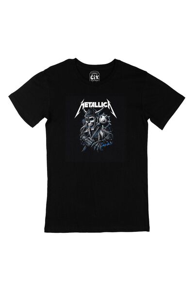 Cix Μαύρο T-shirt με σχέδιο κρανίου Metallica