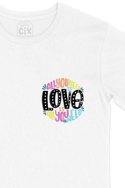 Cix Λευκό μπλουζάκι με σχέδιο λογότυπου All You Need Love Pocket