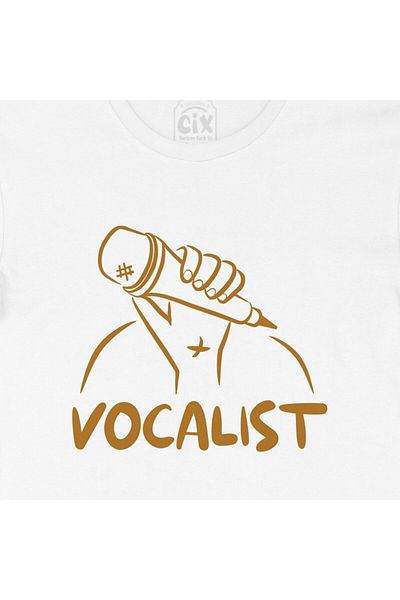 Cix Vocalist Pocket Logo Design Tricou alb