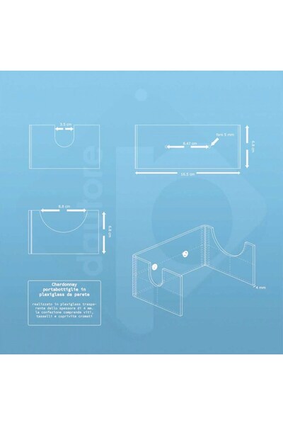 TUVA REKLAM Şık Modern Dekoratif Şişe Tutucusu / Organizeri ( 5'Lİ PAKET )