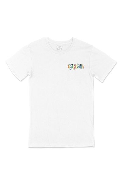 Cix White T-Shirt - Barcelona Pocket Logo Design